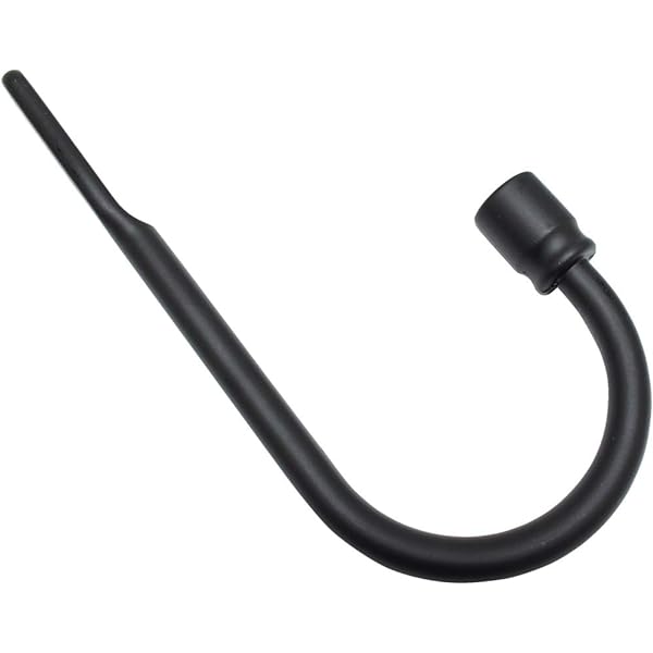 GARDINIA Legături draperii romane, metal, lungime 7,5 cm, negru mat