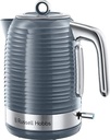 Fierbător Russell Hobbs [1,7 l, 2400 W] Inspire Grey cu structură de înaltă calitate, lucioasă (funcție de gătit sub presiune, filtru de calcar detașabil, indicator de nivel al apei, capac detașabil) ceainic 24363-70