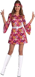 Amscan Go Go Fata Costum Adult Rochie Bandita Cureaua Doamnelor Anii 70 Anii 60 Carnaval Carnaval Petrecere tematica