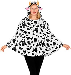 Widmann - Costum de vacă, Poncho cu glugă, Animal de fermă, Carnaval, Petrecere tematică