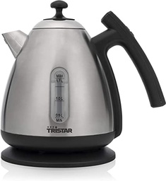 Fierbător Tristar - Termostat, 1,7 L, 2200 W, Panou de control digital, Indicator de nivel de apă, Funcție menținere la cald, Oțel inoxidabil, WK-3403, oțel inoxidabil, periat