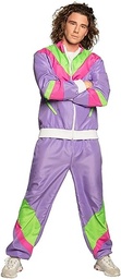 Costum Boland pentru adulti trening anii 80 cu buzunare, jacheta si pantaloni, diferite marimi, costum de camping, costum de jogging, costum de asistent, stil retro, costum de grup, petrecere tematica, carnaval