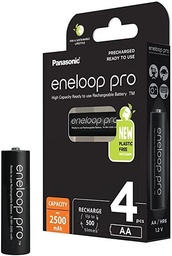Panasonic eneloop SmartPlus 52055E40 Incarcator pentru 1-4 baterii AA/AAA NI-MH cu 4 indicatoare LED si 10 functii de securitate, Include baterii AA/Mignon, minim 2500 mAh, negru