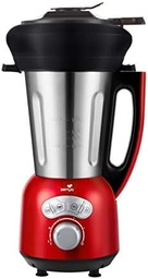 Mixer Senya din oțel inoxidabil Cook & Ice V3 roșu, mixer supă, catifelat neted/pulverizat, aburi, gheață pisată, smoothie-uri, 1,5 l, 1400 W, cu coș cu abur de silicon rabatabil de 2 l SYCP-HB008RA