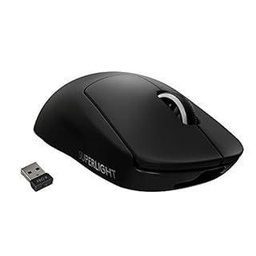 Mouse de gaming Logitech G PRO X SUPERLIGHT fără fir cu senzor HERO 25K, ultra ușor la 63 g, 5 butoane programabile, 70 de ore de viață a bateriei, picioare PTFE fără aditivi, PC/Mac - negru