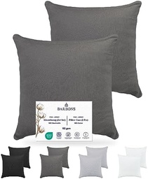 Față de pernă Barbons 80x80 Set de 2 - 165 g/m² Față de pernă certificată Oeko-TEX 100% bumbac jerseu Fete de pernă moi Față de pernă cu fermoar (80x80-antracit)