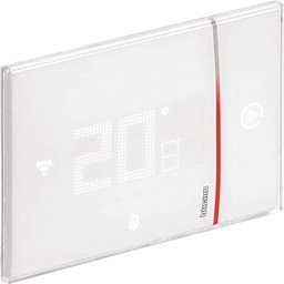 Termostat Bticino XW8002E cu WiFi, New Smarther2 cu Netatmo, alb, control temperatura (rece si cald), telecomanda, instalare, 2 linii