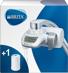 Filtru de apă BRITA On Tap pentru robinet cu afișaj digital LCD, inclusiv 1 cartuș de filtru - reduce clorul, microplastele, bacteriile și metalele grele / filtrează până la 600 de litri de apă de la robinet