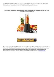 Mixer ZWILLING, aparat pentru smoothie, inclusiv sticla cu capac, 600 ml, 300 wați, oțel inoxidabil/plastic, negru