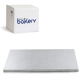 Decora 931222 Cakeboard Tortenunterlage Silber 40 x 60 x h 1,2 cm, Aluminiu, 40 x 60 x 1,2 cm