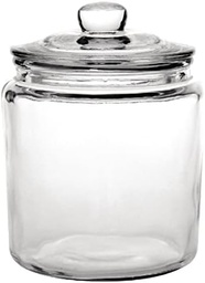 Tava de biscuiti Olympia Biscotti cu capac 3,8 litri, sticla transparenta, dimensiune: 252(H) x 200(Dia)mm - dulciuri, cofetarie, muesli, paste, tava de depozitare pentru alimente uscate - lavabil la masina de spalat vase, GG925