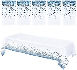Fata de masa de unica folosinta Mokani 4 piese, fata de masa, set cort bere, fata de masa, plastic, hidrofuga, fata de masa dreptunghiulara, potrivita pentru petreceri, zile de nastere, nunti, Craciun, 137 x 274 cm, auriu