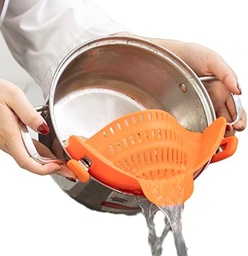 Sita ZAIGON din silicon alimentar - accesorii de bucatarie - 100% fara BPA - sita pentru paste si ajutor pentru turnarea pastelor, fructelor, legumelor - lavabila in masina de spalat vase - perfecta pentru tigai, oale si boluri
